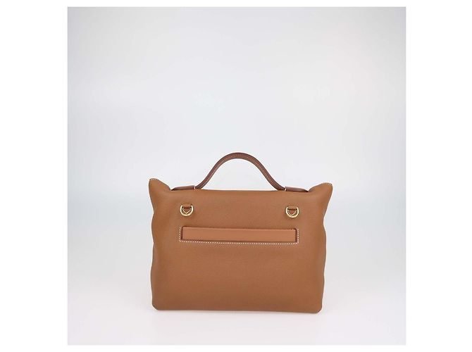 Hermès Borsa Hermes 24/24 29 in pelle Togo e Swift Gold con Twilly - vista 4