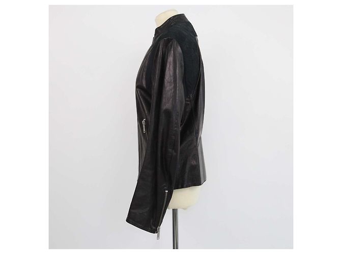 Alexander McQueen Black Leather and Nubuck Biker jacket - view 2