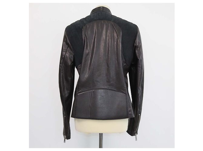 Alexander McQueen Black Leather and Nubuck Biker jacket - view 3