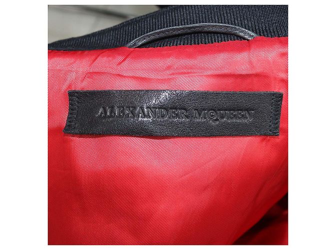 Alexander McQueen Black Leather and Nubuck Biker jacket - view 5
