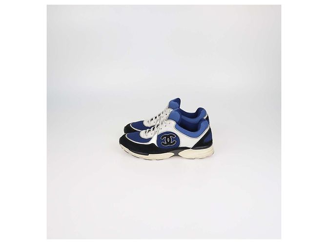 Chanel Multicolor Mesh und Leder CC Logo Schnürsneaker - Ansicht 4