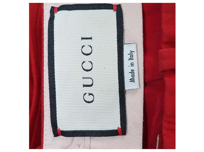 Gucci Red Silk Wool Eterotopia Flared Pants - view 6