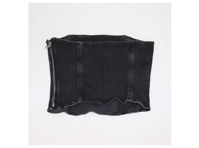 Top tube de denim negro Diesel - vista 2