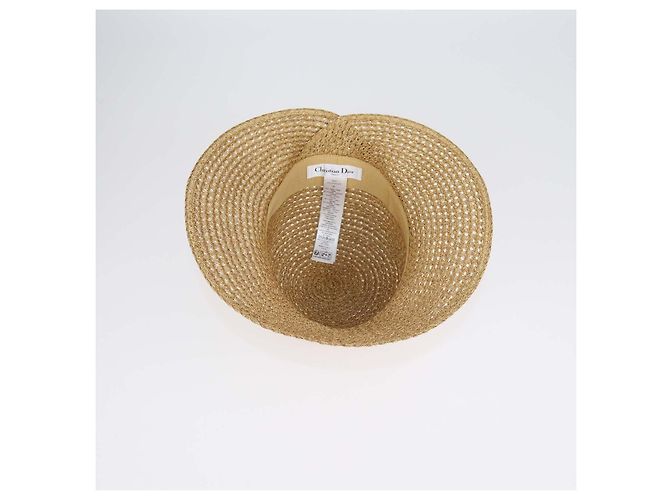 Cappello a tesa D-Wave Dioriviera in paglia Marrone, Blu Christian Dior - vista 5