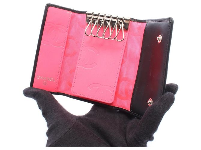 Chanel Cambon Line Black Key Case - view 3