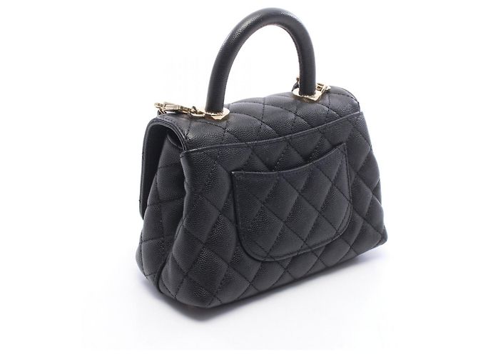 Borsa a mano Chanel Coco Handle XXS in nero - vista 2