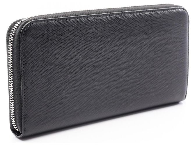 Prada Saffiano Long Wallet in Black - view 2