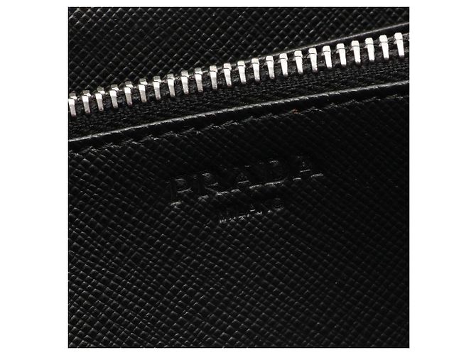 Prada Saffiano Long Wallet in Black - view 4