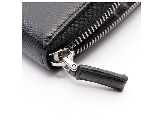 Prada Saffiano Long Wallet in Black - view 5