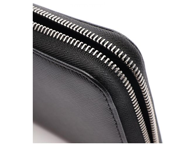 Prada Saffiano Long Wallet in Black - view 6