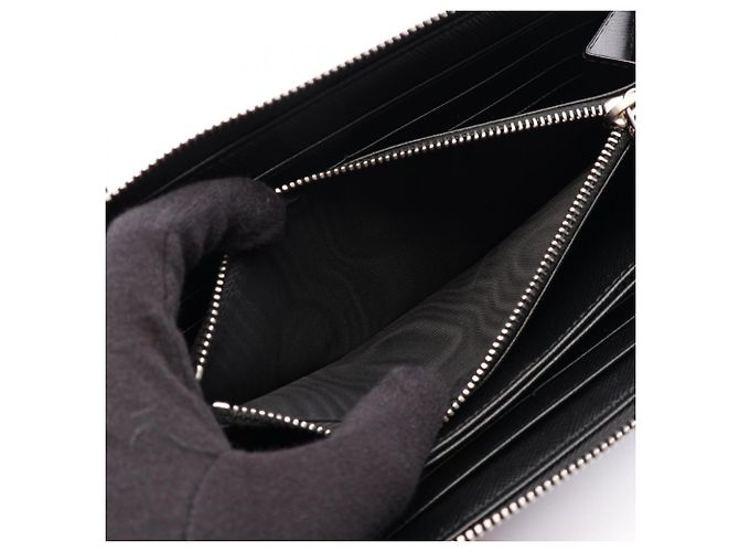 Prada Saffiano Long Wallet in Black - view 8
