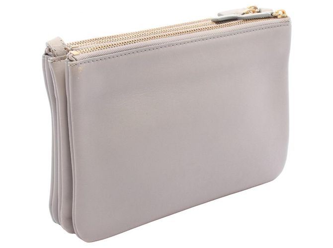 Céline Bolso de hombro Celine Trio Small en piel gris - vista 2