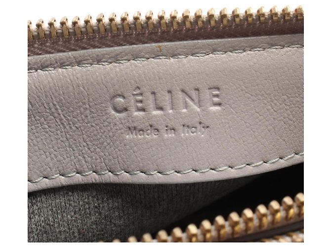 Céline Bolso de hombro Celine Trio Small en piel gris - vista 4