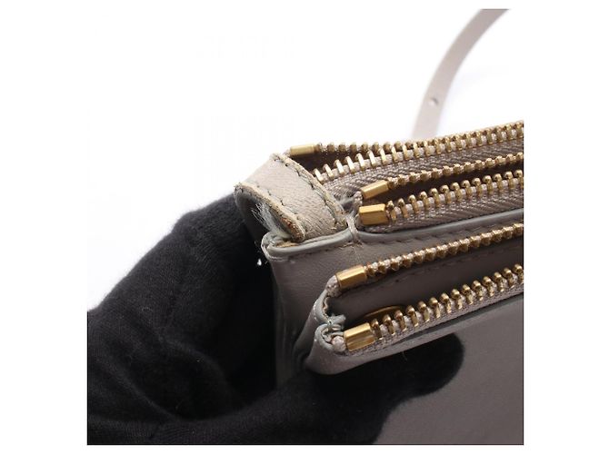Céline Bolso de hombro Celine Trio Small en piel gris - vista 6