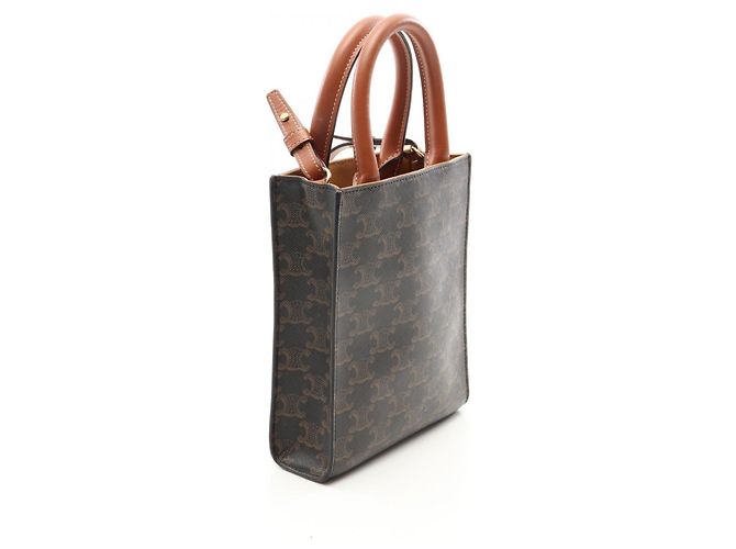 Céline Celine Mini Vertical Cabas Triomphe Bolsa de mão 2-Way - vista 2