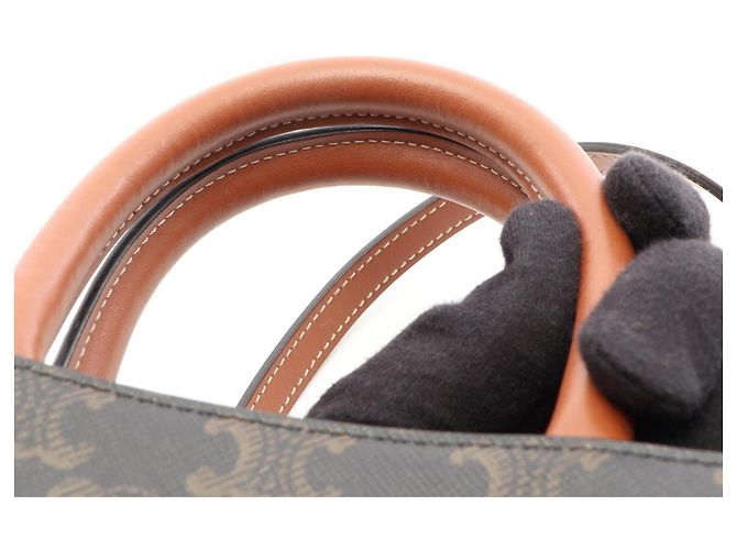 Céline Celine Mini Vertical Cabas Triomphe Bolsa de mão 2-Way - vista 9