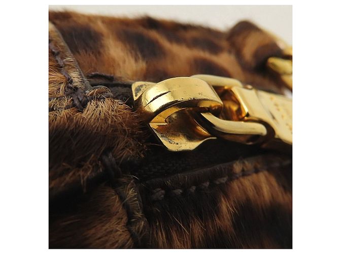 Prada Mini Borsa a Tracolla 1N1674 Cavallino Stampa Leopardata Marrone - vista 12