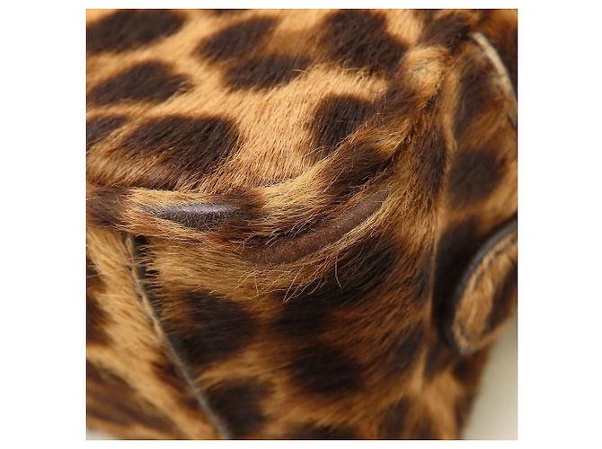 Prada Mini Borsa a Tracolla 1N1674 Cavallino Stampa Leopardata Marrone - vista 14