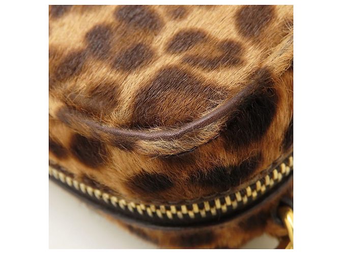 Prada Mini Borsa a Tracolla 1N1674 Cavallino Stampa Leopardata Marrone - vista 15