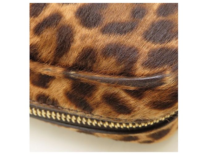 Prada Mini Borsa a Tracolla 1N1674 Cavallino Stampa Leopardata Marrone - vista 16