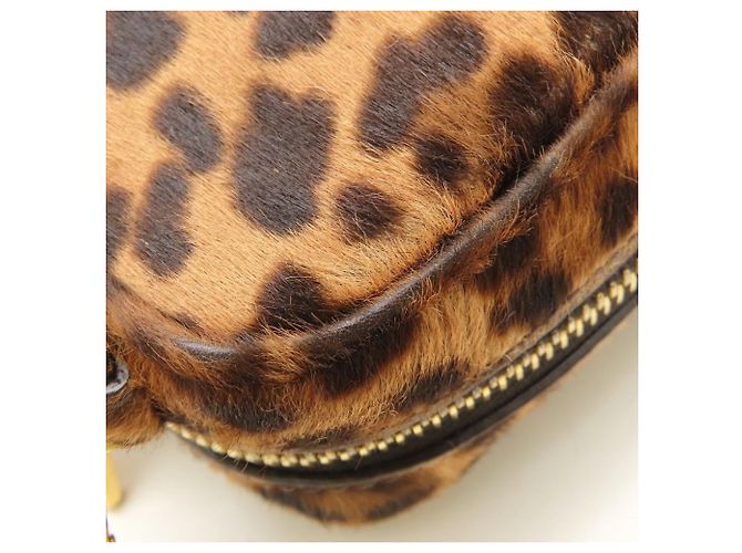 Prada Mini Borsa a Tracolla 1N1674 Cavallino Stampa Leopardata Marrone - vista 17