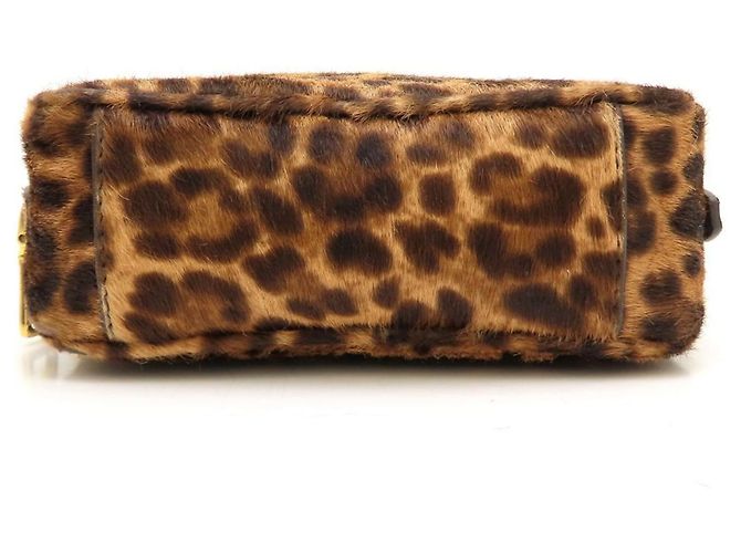 Prada Mini Borsa a Tracolla 1N1674 Cavallino Stampa Leopardata Marrone - vista 4