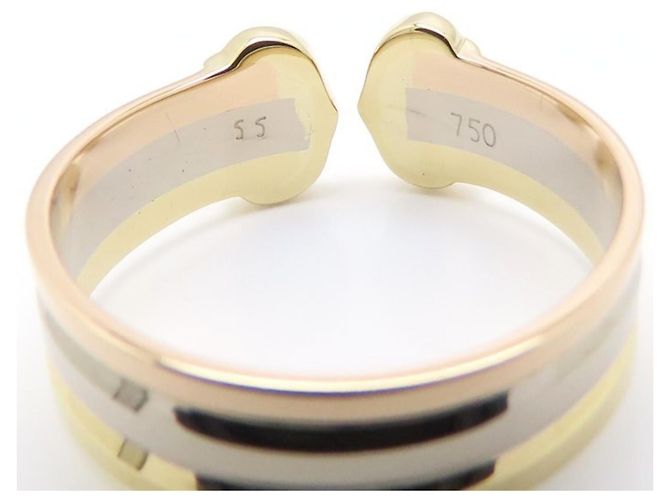Anello Cartier 2C in oro tricolore 18K - vista 5