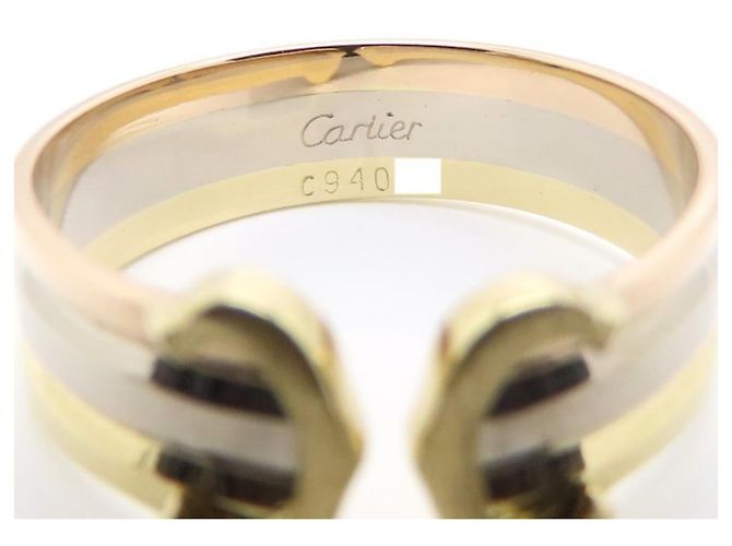 Anello Cartier 2C in oro tricolore 18K - vista 6