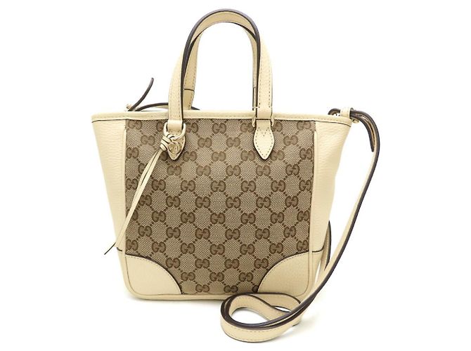 Borsa 2-Way Gucci in Beige e Off-White - vista 2