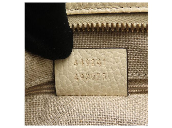 Borsa 2-Way Gucci in Beige e Off-White - vista 8