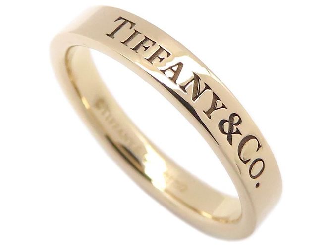 Autre Marque Anello a fascia piatta Tiffany & Co. in oro rosa 18K - vista 2
