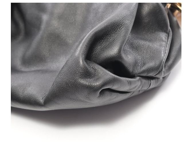 Bottega Veneta Borsa a mano pouch e borsa a tracolla in pelle nera - vista 6