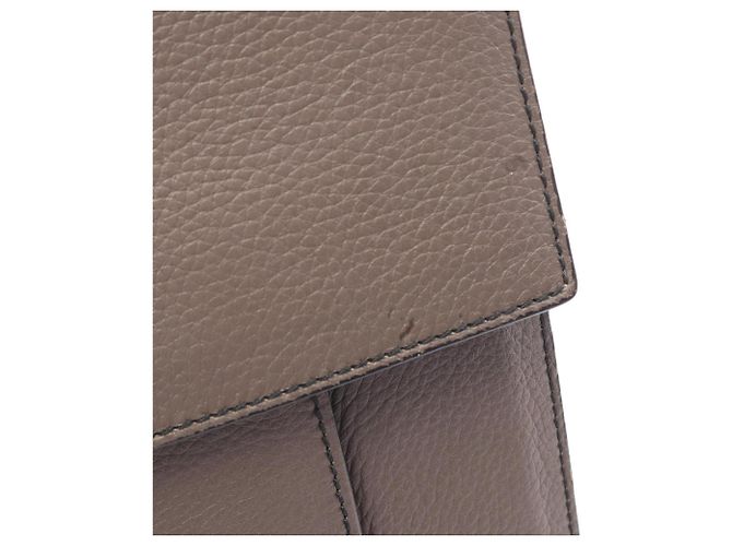Bottega Veneta Sac à main/Porte-documents en cuir gris - vue 10