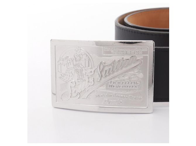 Cintura standard in pelle nera Louis Vuitton - vista 2