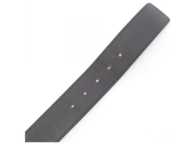 Cintura standard in pelle nera Louis Vuitton - vista 3