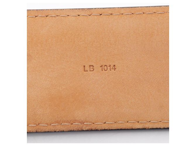 Cintura standard in pelle nera Louis Vuitton - vista 5