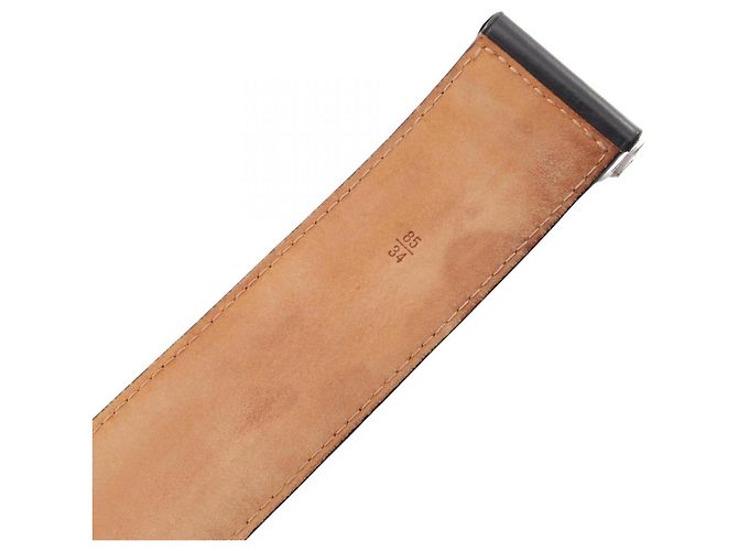 Cintura standard in pelle nera Louis Vuitton - vista 6