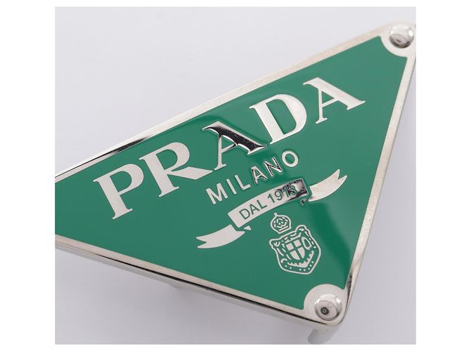 Accessoire boucle de ceinture Prada Triangle Logo - vue 3