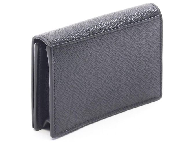 Yves Saint Laurent Black Leather Card Case - view 2