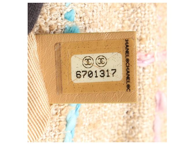 Borsa Chanel 2.55 Beige Pelle e Tessuto - vista 5