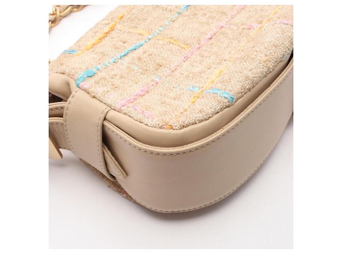 Borsa Chanel 2.55 Beige Pelle e Tessuto - vista 9