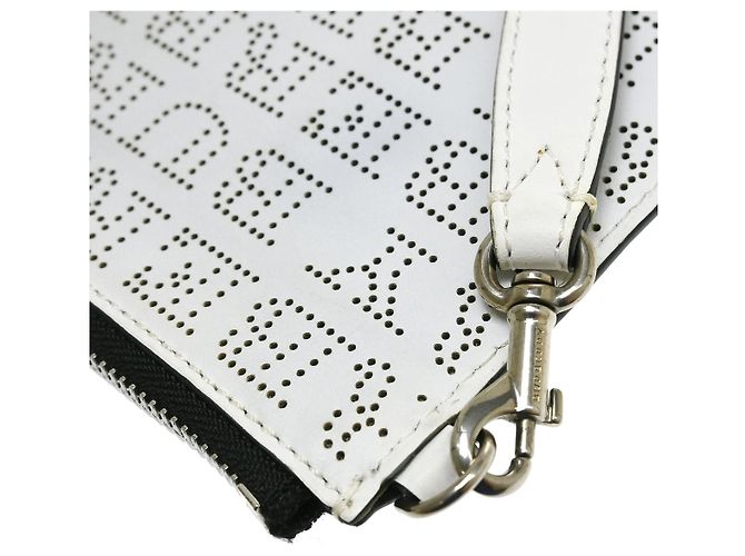 Clutch com zíper Burberry em couro - vista 6