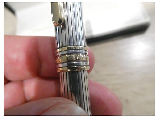 Montblanc Kugelschreiber 925 Silber und Gold - Ansicht 6