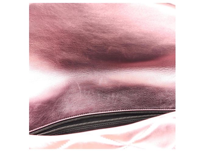 Clutch in pelle rosa Yves Saint Laurent - vista 5