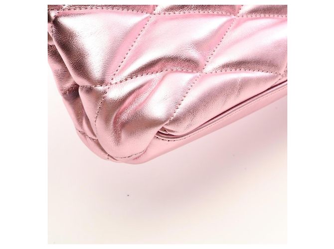Clutch in pelle rosa Yves Saint Laurent - vista 6