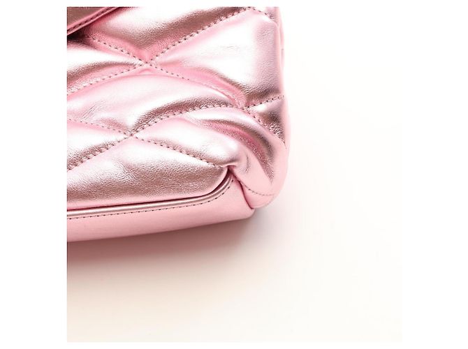 Clutch in pelle rosa Yves Saint Laurent - vista 7