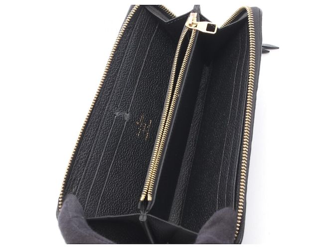 Louis Vuitton Portefeuille Clemence Monogram Empreinte Noir Long Wallet - vista 3