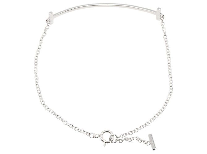 Autre Marque Bracelete Tiffany & Co. T Smile Medium com diamantes - vista 2