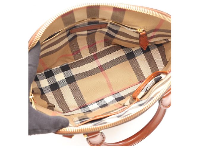 Bolso 2-Way de cuero marrón Burberry - vista 3