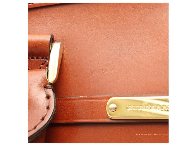 Bolso 2-Way de cuero marrón Burberry - vista 7
